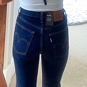 Levi's Premium Ribcage Straight Ankle Women's Jeans - "Jazz Pop" Wash